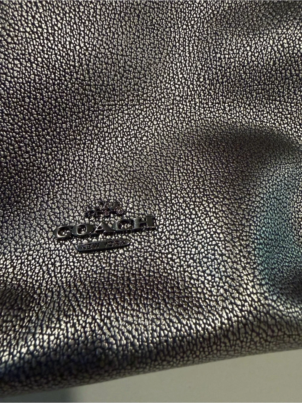 Coach Black Pebbled Leather Messenger Bag
